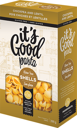 chickpea and lentil shells its good pasta box